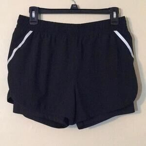Reebok RBX Active black shorts 2 layer sz M